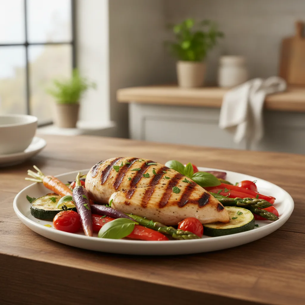 Recette poulet diététique grillé aux herbes en 20 min - recette poulet dietetique herbes legumes